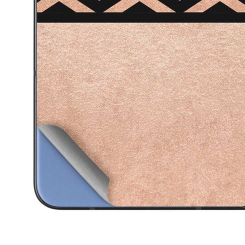 Rose Gold Chevron Split Galaxy Z Fold5 5G Skin